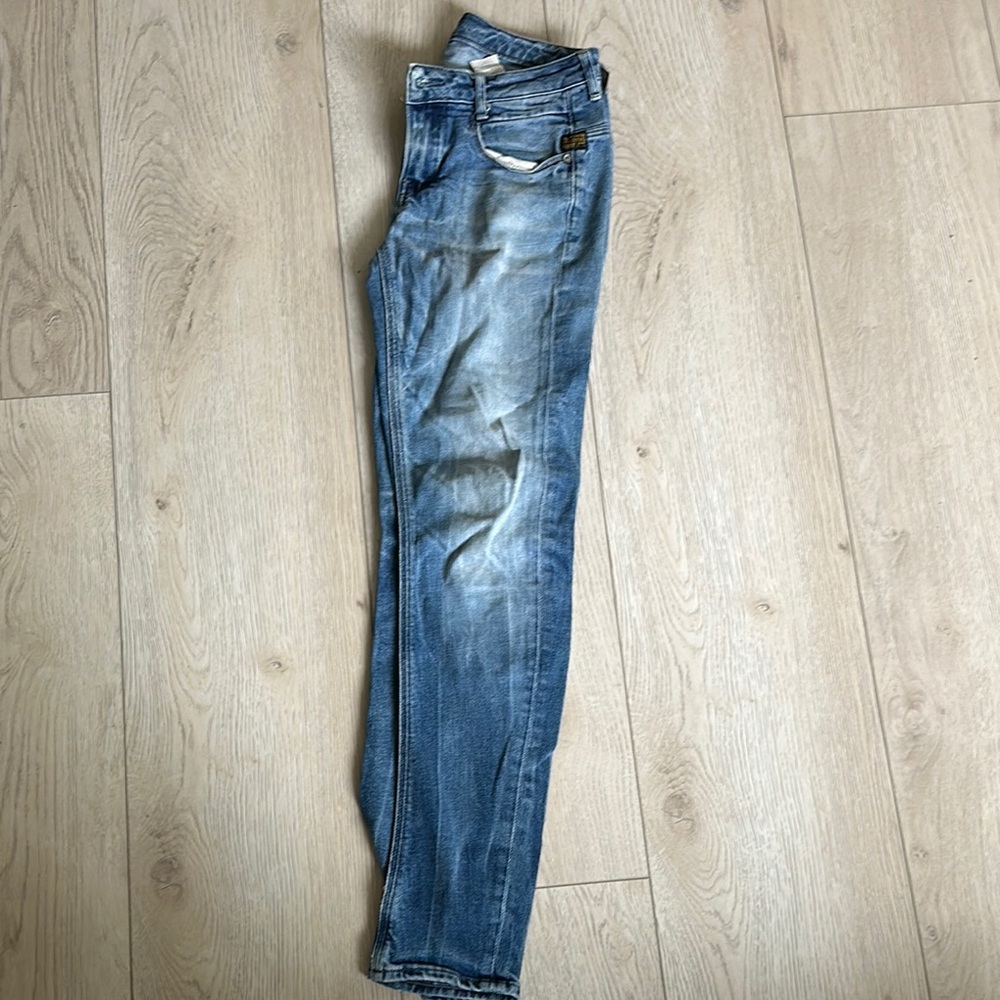 G-Star Blue Skinny Jeans with Vintage Distressing
